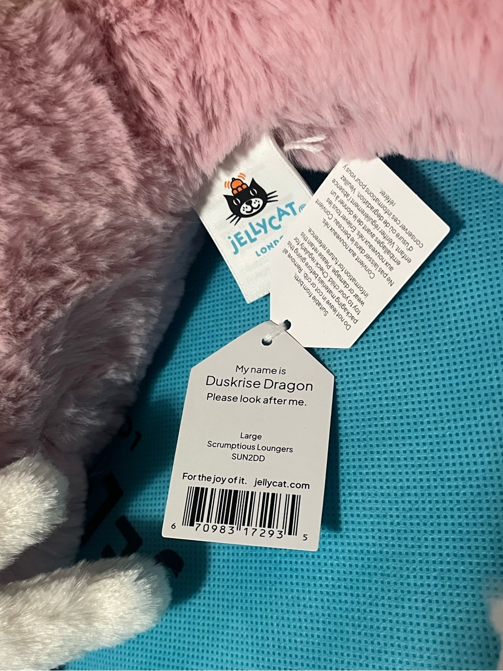 Jellycat Duskrise Dragon - BNWT - dust bag and pin included - Picture 8 of 14